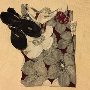 Floral print slip dress